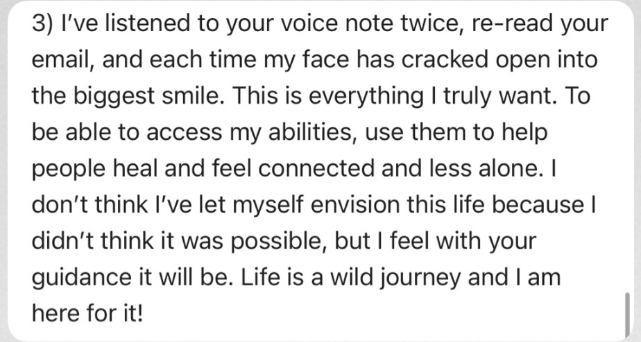 Message from a member of the society 3