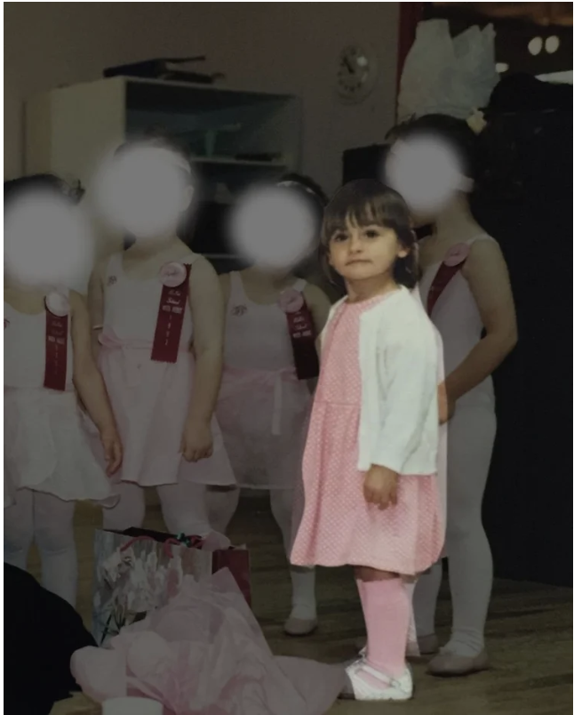 Natalie as a young child at a dance recital